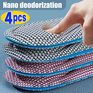 Nano Orthopedic Insoles for Shoes Memory Foam Antibacterial Deodorization Sweat Absorption Insert Sports Shoes Running Pads