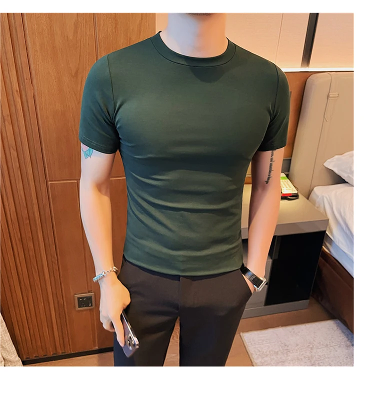 【国内正規品】 T fitting Tight Brand Summer Shirts Clothing Men Harajuku ヨガ・ピラティス