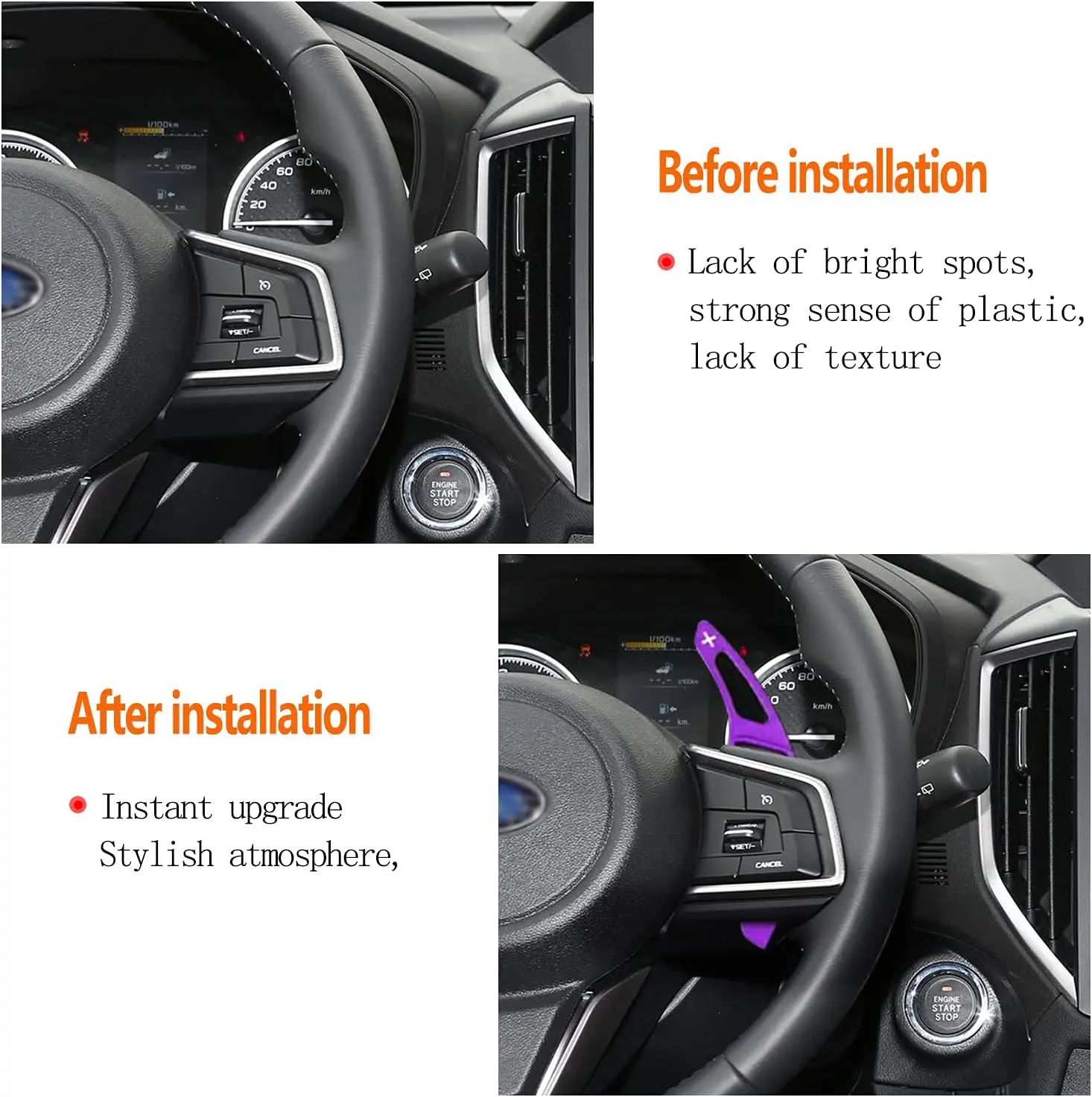 Steering Wheel Shifter Shift Paddles Steering Wheel Shifter Extended Fits For Subaru Forester Outback XV BRZ WRX Impreza Crosstrek Legacy Accessories