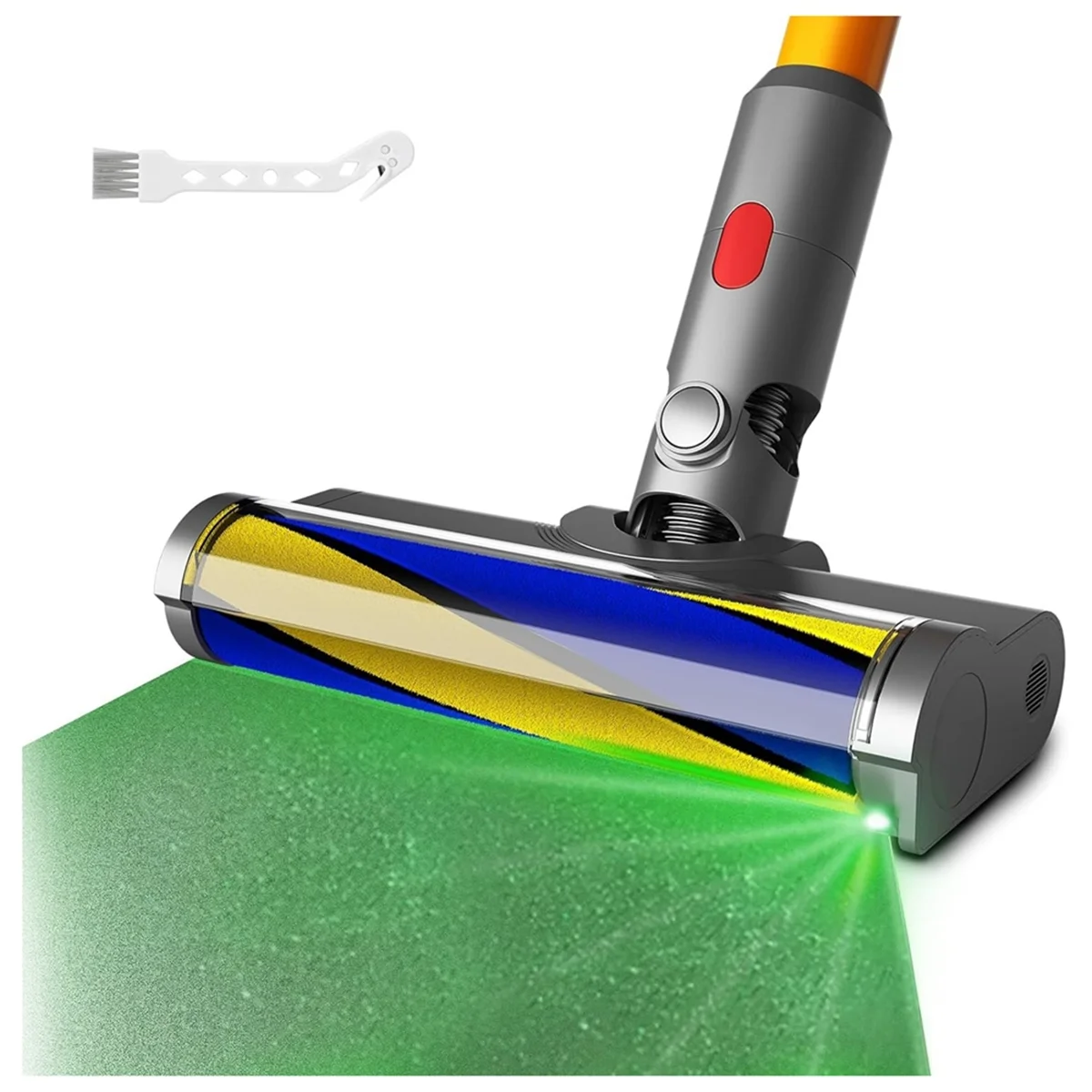 

For Dyson V7 V8 V10 V11 V15 Vacuum Head Cleaners Attachments with Dust Detector Light, Soft Roller Cleaner Head Parts