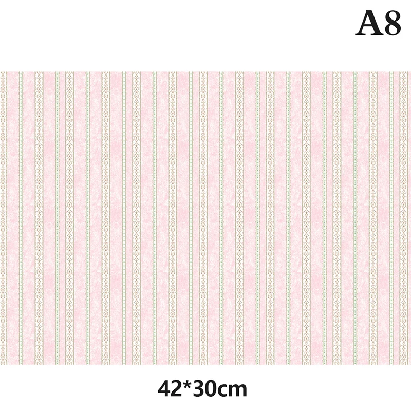 Papier Peint Autocollant Plancher Maison De Poupée GORGECRAFT - Motif Floral 48x36cm Échelle 1/6 1/8