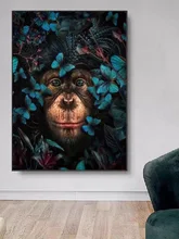  Nordic Flower Animal Mural Tiger Lion Zebra Poster And Print Mural Living Room Canvas Modern Classical Decorative Painting 