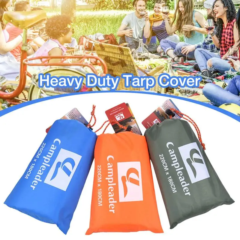 

Extra Heavy Duty Tarp Cover with Reinforced Edges 220X180cm Breathable Waterproof Tarpaulin Outdoor Weather Protection mat