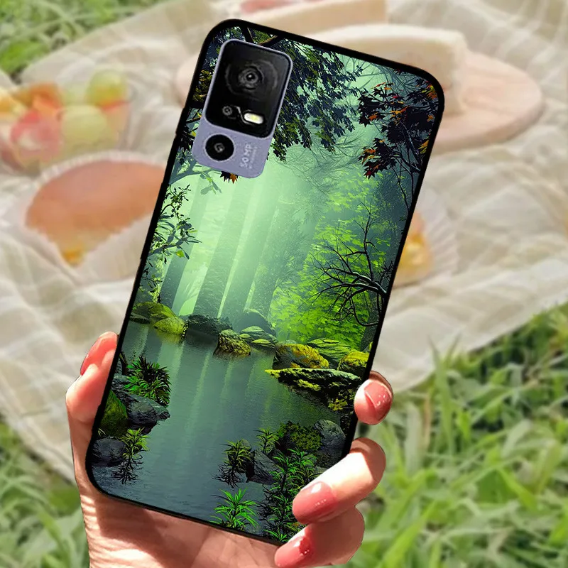 Sleek Black Shockproof Soft TPU Phone Case - Elegant Fashionable Protection