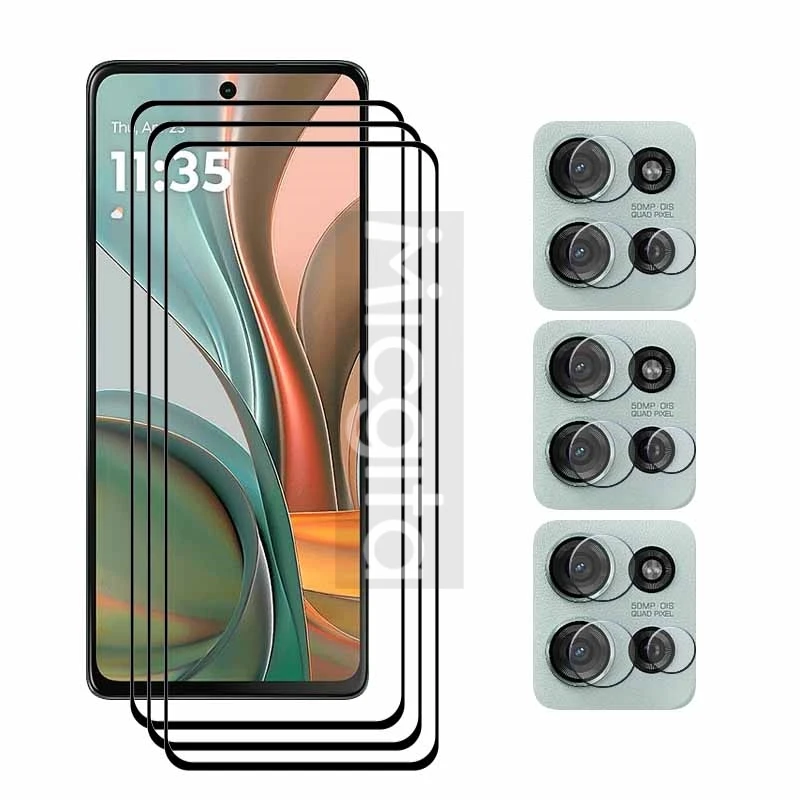 Enhanced Screen Protector for Motorola - Anti-Scratch Tempered Glass with Soft Fiber Lens Film