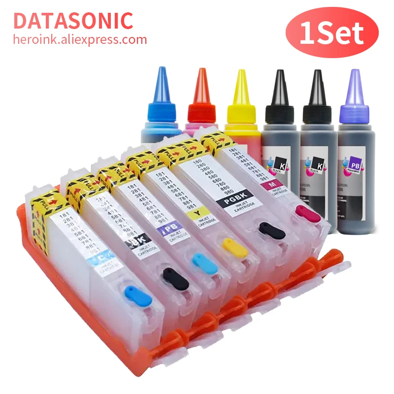Cartucho de Tinta Vazio da Suficiência para Canon com Microplaquetas do Arc Pgi580 Cli-581 Ts6150 Ts8150 Ts9150 Tr7550 Ts8250 Ts705 Ts8350 Ts6350 Peças