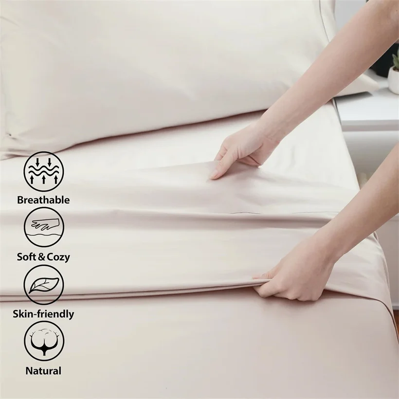 1Pc 100% Egyptian Cotton Flat Sheet High Quality Bed Sheet Luxurious 800 Thread Count Pure Cotton Top Sheets Soft Home Bed Linen 3