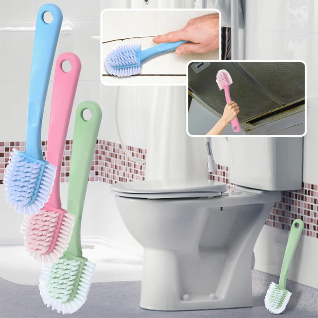 Toilet Brushes Bathroom Cleaning Scrubber Long Handle With Sponge Toilet  Cleaning Brush Modern Hygienic Bathroom Accessories