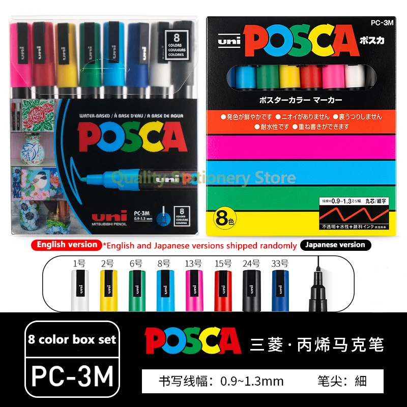 Wholesale Markers Japan Uni Posca Paint Marker Pen Set PC 1M PC 3M PC 5M PC  8K PC 17K 7 8 12 15 21 24 28 Set Non Toxic Water Based 230817 From Ning010,  $36.99