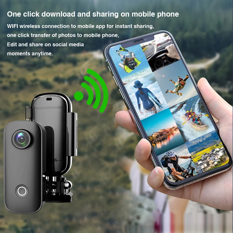 C100 Thumb Motion Camera 4K Motorcycle Riding Recorder HD Anti shake Shooting Camera