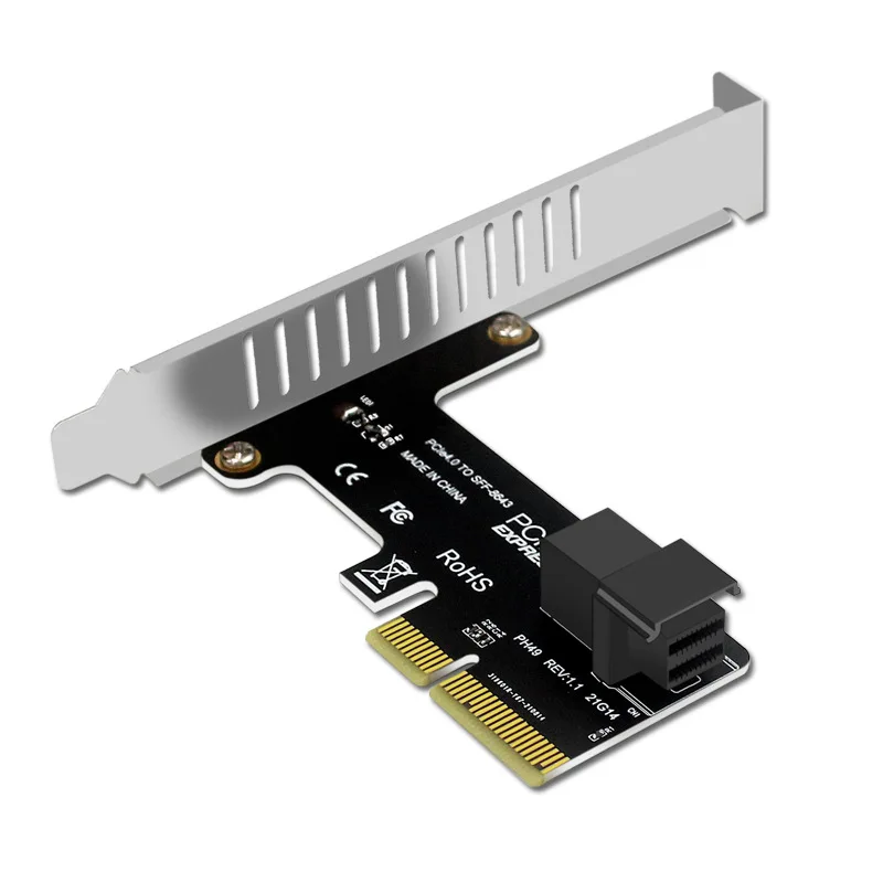 para Pcie 4.0 x4 x8 X16 Riser Adaptador Cartão de Porta U.2 para Nvme Ssd Conversor Disco Rígido Placa de Expansão para Desktop U.2 Sff8643 - Imagem 2