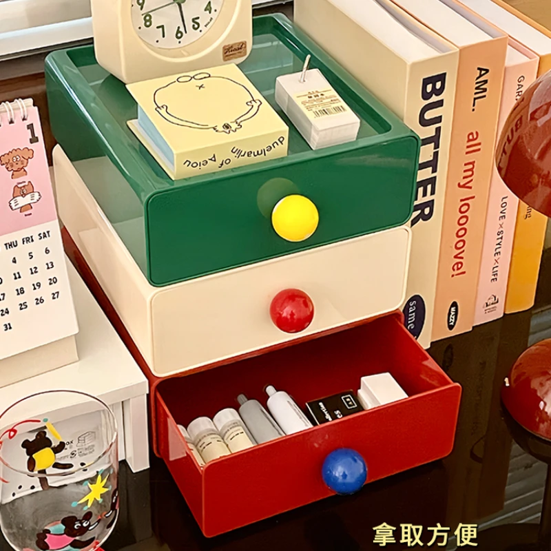 문구류 및 사무용품 서랍이 있는 다기능 책상 보관함