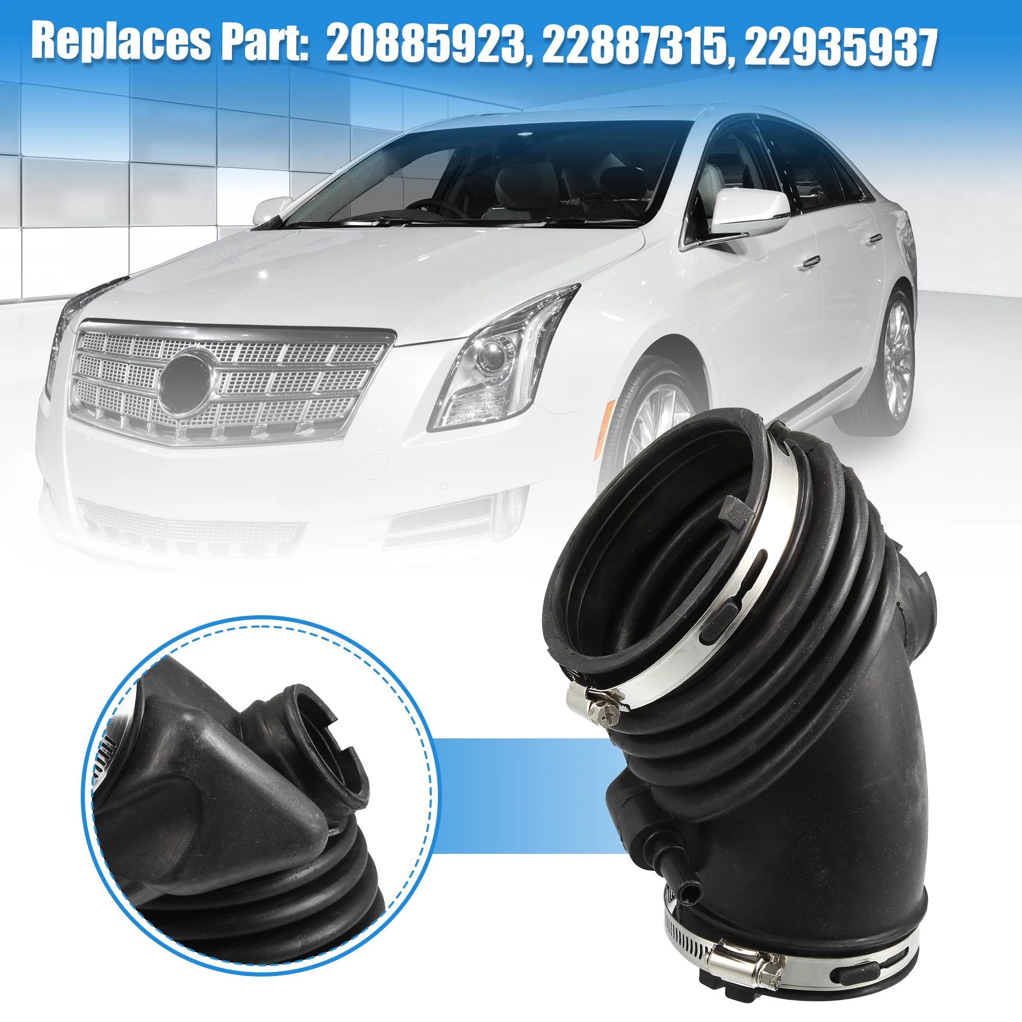 X Autohaux Car Engine Air Cleaner Intake Hose Tube 20885923 22887315 22935937 for Chevrolet for Cadillac 2013- Accessories
