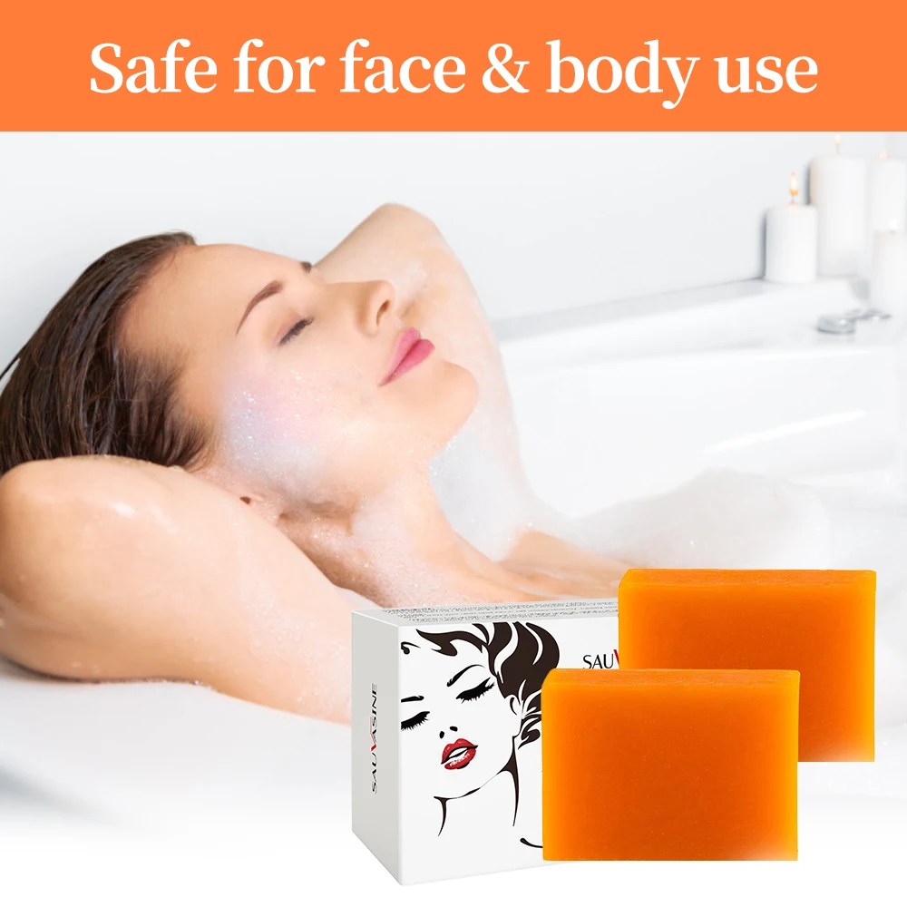 2pcs/pack Handmade Whitening Soap Skin Care Deep Cleaning Moisturizing Cleansing Essential Temperate Brighten Kojic Acid Soap 3