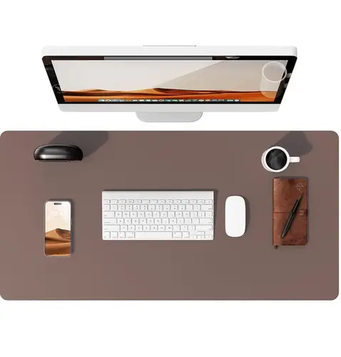 Large Mouse Pad,Office Desk Mat, Leather Desk Pad Protector, Non-Slip PU Leather Desk Blotter, Laptop Desk Pad - Image 21
