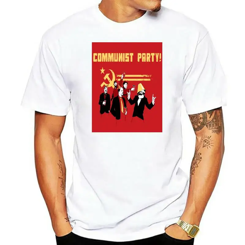 

Communist Party Banksy Lenin Stalin Men Women Unisex T Shirt Top Vest 686 Summer 2022 Short Sleeve Plus Size