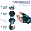MOREOK Mountain Bike Gloves Half Finger 5MM Silicone Gel Pads Shock-Absorbing Non-Slip Cycling Gloves for MTB Road Biking Men Wo 2