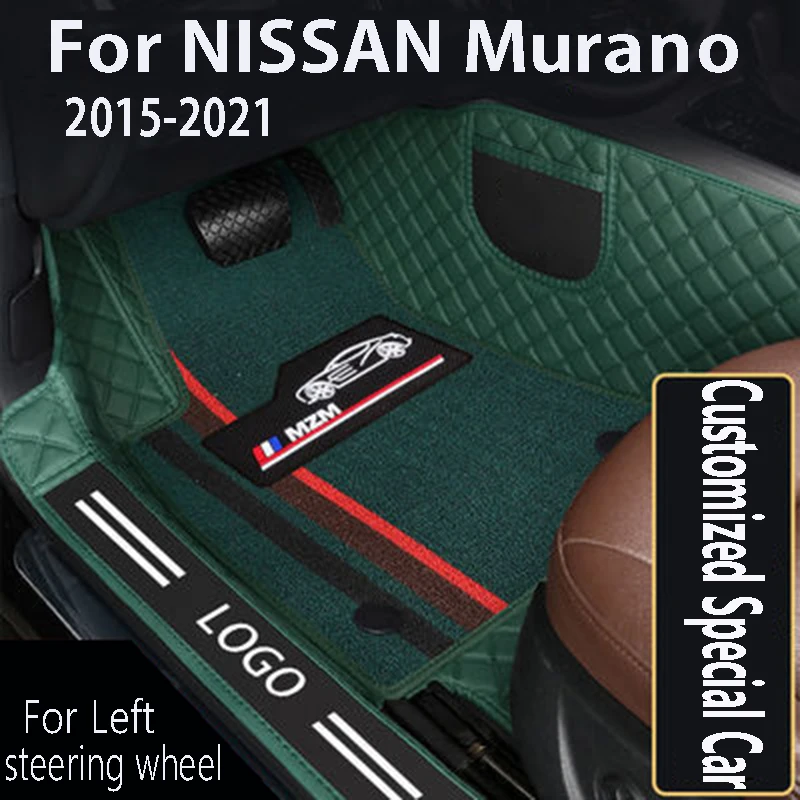

Car Floor Mats For NISSAN Murano 3rd 2015 2016 2017 2018 2019 2021 Auto Interior Leather Foot Mat Pads Accessories waterproof