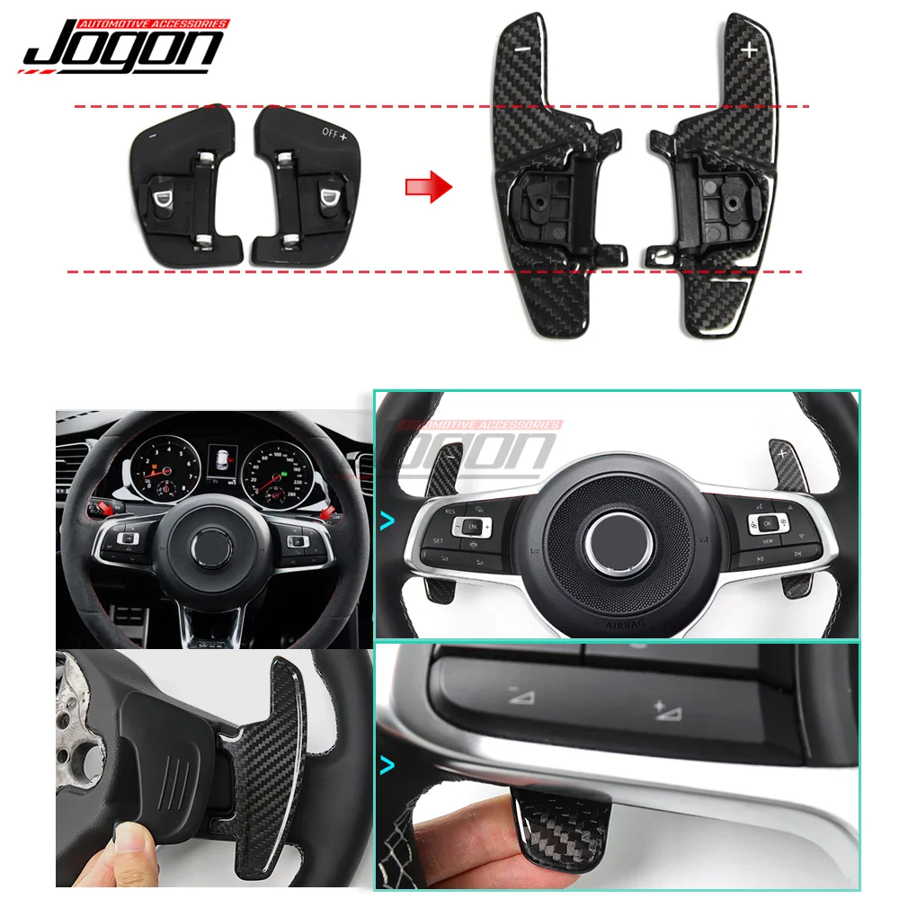 Für vw golf 7 mk7 golf 8 mk8 rline gti r schalt paddel 2014-2018 auto  lenkrad dsg schieber verlängerung - AliExpress