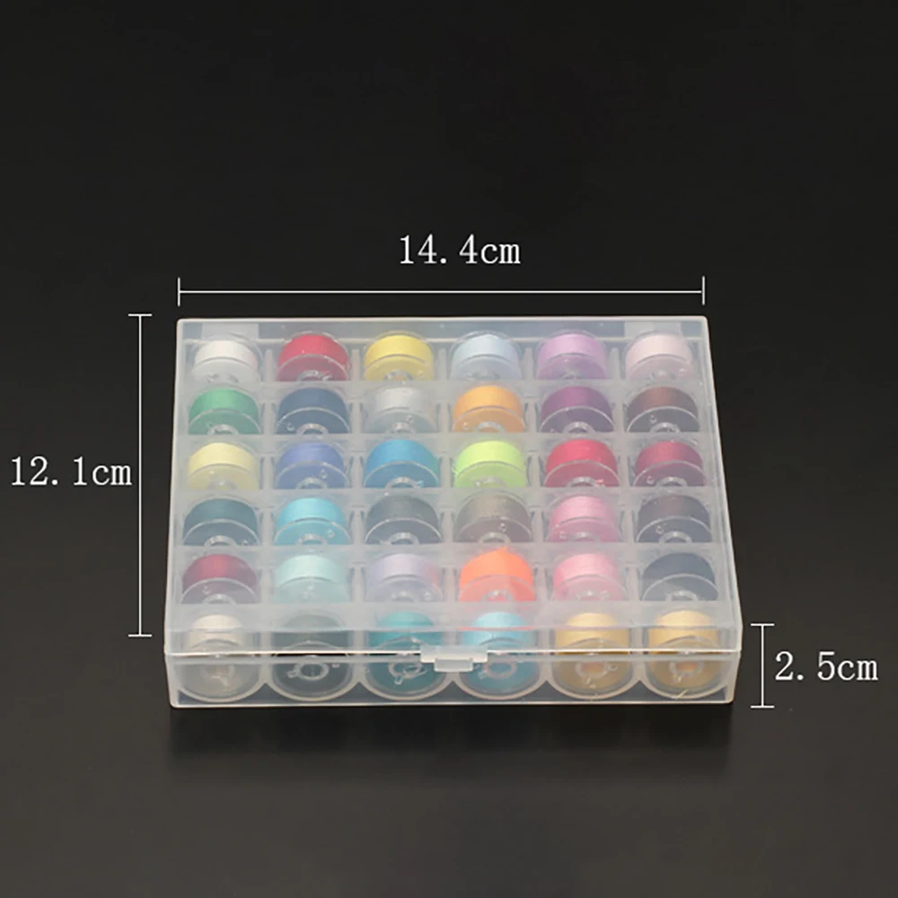 Chainho,Sewing Machine Bobbins Spools,Plastic Thread Reel,With Thread,DIY Sewing Tools & Accessory,Boxed Pack,1 Designs,25SX1