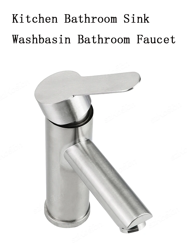 Description Picture 6 of itemKitchen Faucet Stainless Steel Hot and Cold Water Tap Washbasin Basin Faucets Bathroom Bathtub Accessories Set Sink Bath Mixer