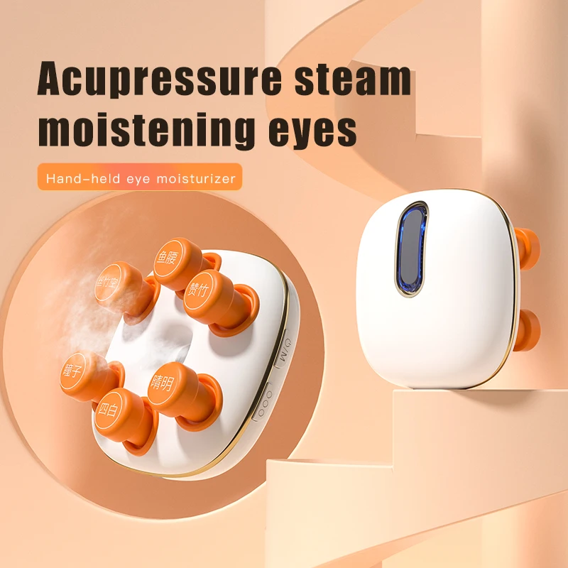 Portable Eye Massager Smart Mist Spray Steam Eye Care Device Point Acupressure Fatigue Relief Relax Migraines Sleep Improve