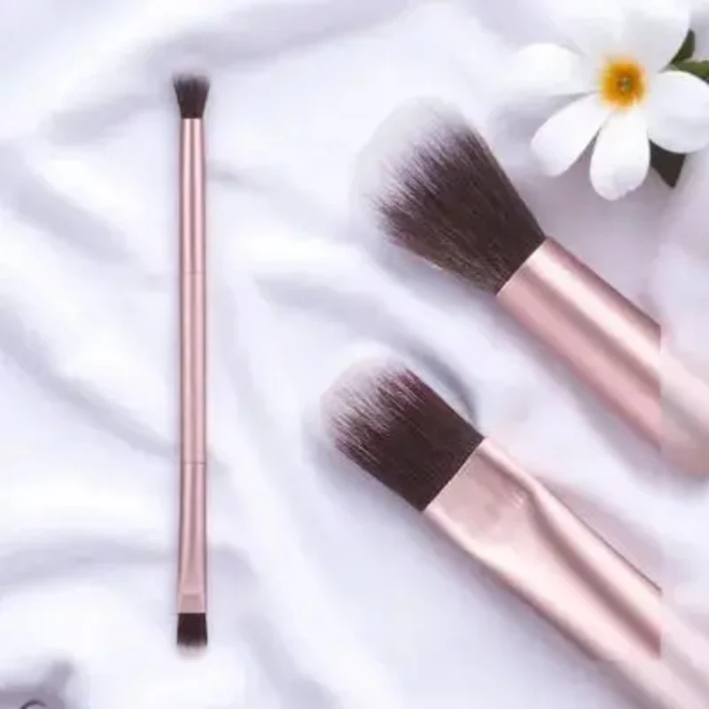 1/2/3/4/5/6pcs Double Ended Eyebrow Eyeshadow Brush Professional Makeup Tool For Women With Aluminum Tube Handle Premium Fiber 1