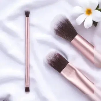 1/2/3/4/5/6pcs Double Ended Eyebrow Eyeshadow Brush Professional Makeup Tool For Women With Aluminum Tube Handle Premium Fiber 1