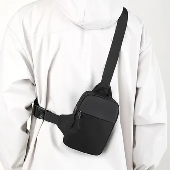 Nuova borsa sportiva sul petto Borsa a tracolla da uomo alla moda Borsa a tracolla singola in tessuto Oxford Borse quadrate piccole da giorno diagonali casual per uomo 1