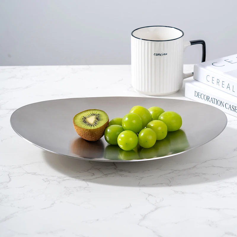 INS Fashion Kitchen Storage Dessert Table Chic Sample Room Hotel Decoration Mirror Plate Fruits Cheese Biscuit Coffee Cup Cake