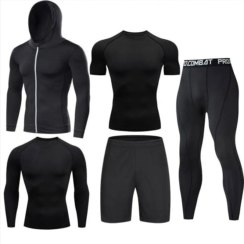 

Gym Men Boxing Fitness Sportswear Athletic Physical Training Clothes Sports Suits Workout Jogging Rashguard Men's MMA Sport Suit