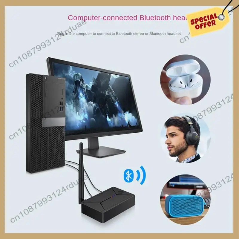 A75T DC 5V 무선 오디오 블루투스 5.0 송신기 어댑터 3.5mm 동축 광섬유 입력 블랙 ABS TV PC 이어폰 헤드용
