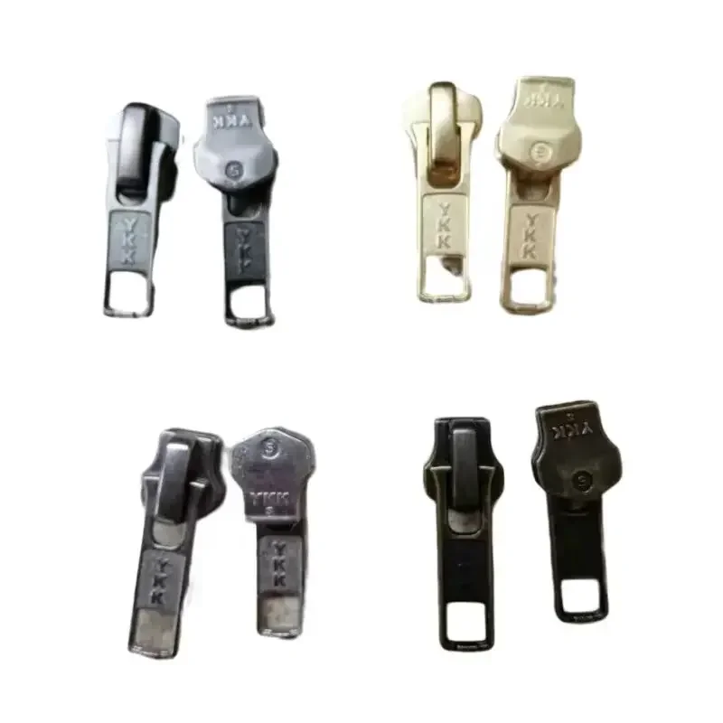 30개/세트 빈티지 3  5    DA 오토 락 YKK 메탈 지퍼 슬라이더 헤드 풀 브론즈 실버 골든 수리 재킷 재봉 액세서리