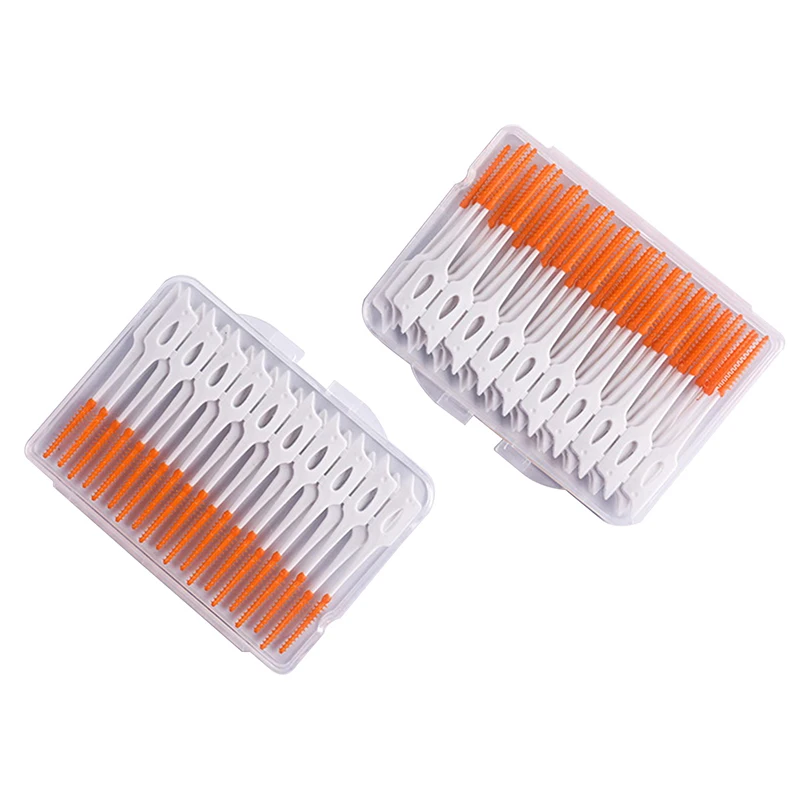 20/40PCS 실리콘 치간 브러쉬 슈퍼 소프트 치과 청소 브러쉬 치아 클리너 치실 이쑤시개 구강 관리 도구
