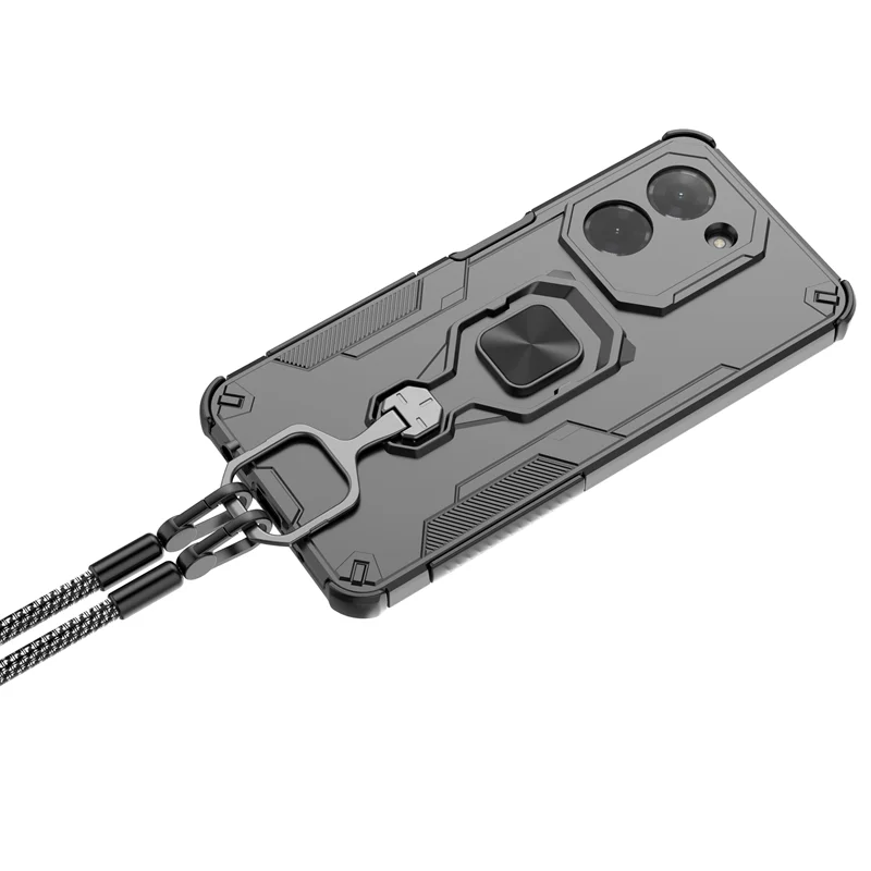 Shockproof Armor Case with Car Magnetic Holder Ring and Camera Protection
