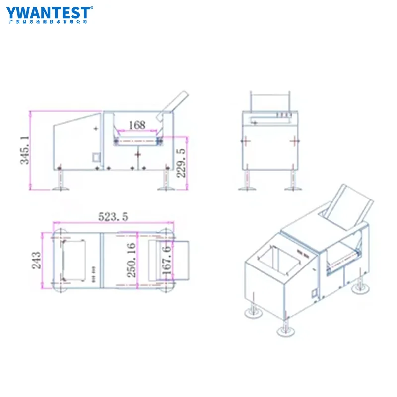 YW MINI150 Top Sale High Speed Weight Sorting Machine Static Weighing Cheap Automatic Small Checkweigher