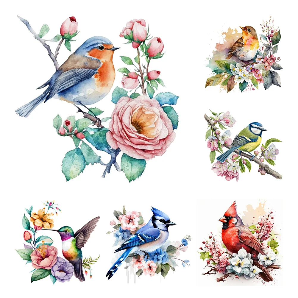 Cross Stitch Kit 20*20cm 18CT Flower Birds Series Cross Stitch Print Canvas Kit Full Embroidery Eco-cotton Thread Home Decor Painting Embroidery