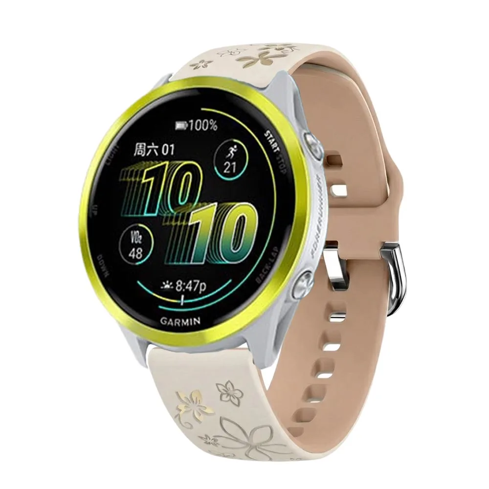 Engraved Silicone Sport Strap Replacement Band, Available in 18mm, 20mm, 22mm