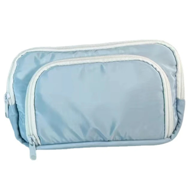 

Stationery Storage Bag Girl Cosmetic Bag Ins Large-Capacity Simple Front Window Stationery Box