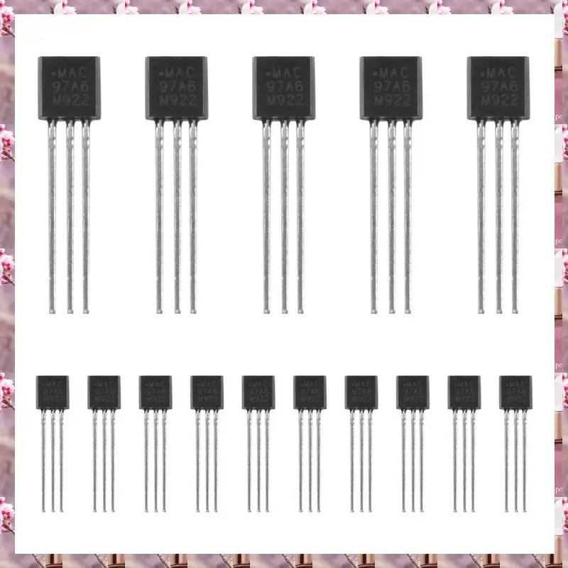 15 Pcs MAC97A6 97A6 Bi-Directional Triac Thyristor 600V 1A,15 Pcs MAC97A6 97A6 Bi-Directional Triac Thyristor 600V 1A HOHO