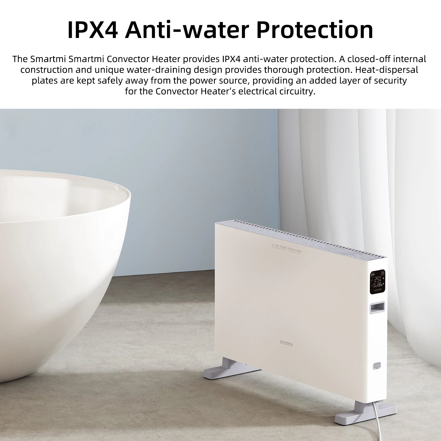 Smartmi Electric Convector Heater 1S SMART EDITION, with screen