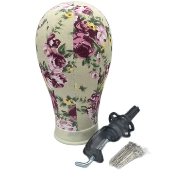 Colorful Canvas Block Head Kit Training Mannequin wig Head Display Styling Mannequin Manikin Head Wig Stand wig head Stand