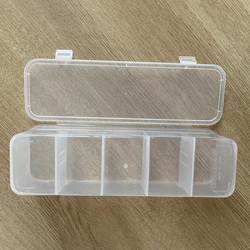 Five - Compartment Plastic Organizer Box for Accessories and Cables (1pc)