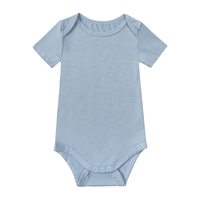 Summer Infant Bamboo Fiber Baby Boy Girls Romper Toddler Clothing Jumpsuit Short Sleeve Cute Onesies Solid Bodysuit For Newborn 6