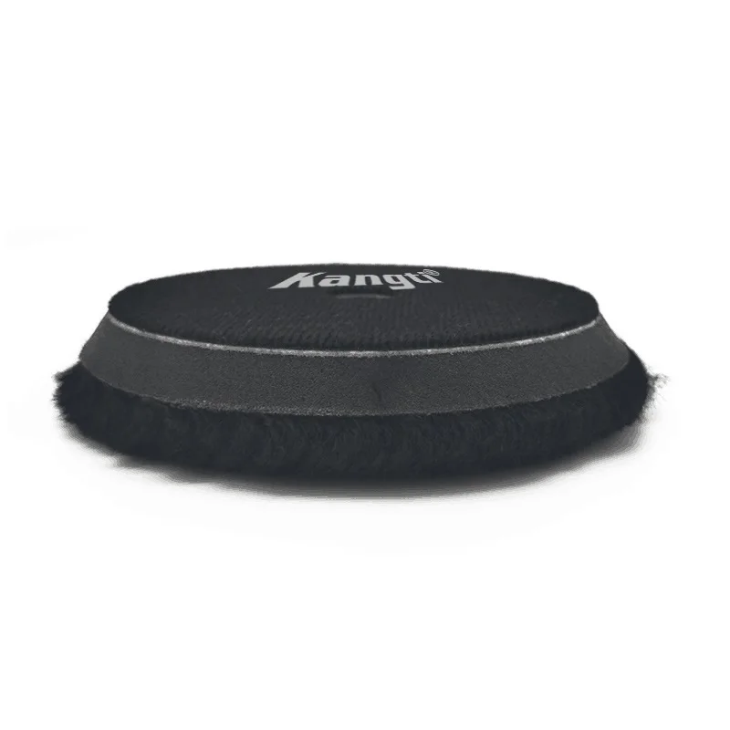 Kangti3 인치 (80mm)5 인치 (125mm) 6 인치 (150mm) 블랙 모직 연마 패드, 자동차 페인트 연마 버핑 모직 패드, 왁싱 버퍼 폴리셔 사용