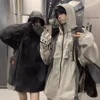 Men's Spring Autumn New Style Loose-Fit Hooded Jacket Casual Scene Versatile Oversize Streetwear Fashion Coat From China