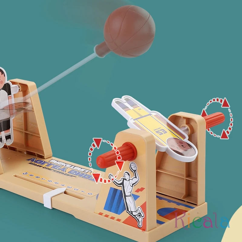 Children Early Education Tabletop Basketball Game 2 Player Battle Volley Shot Interactive Board Game Toy