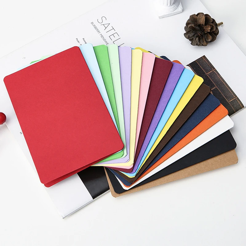 10 Pcs Kraft Paper Blank Greeting Cards Folding Multi-purpose Hard Paper Card Wedding Festival Envelope Card Invitation