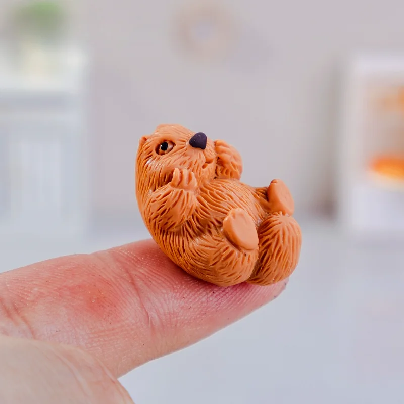 Simulation Marmot Resin Crafts Car Desktop Decoration Mini Animal Ornament Cute Gift for Home Office Decor