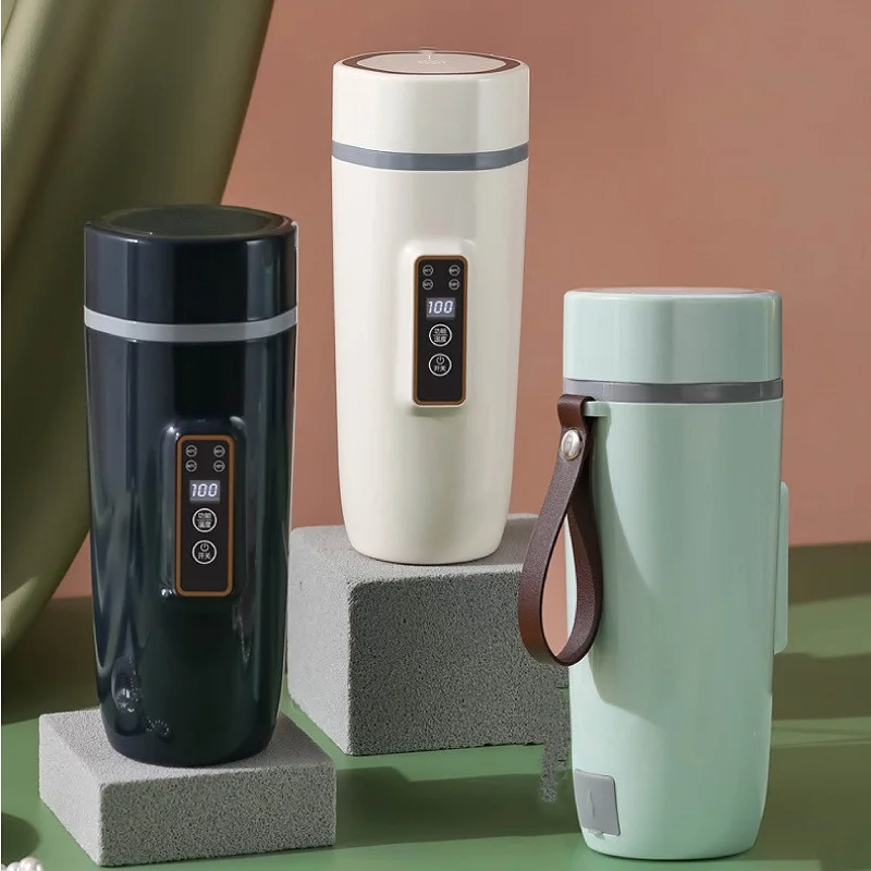 

110V 220V 12V 24V Electric Kettle Portable Heating Cup Teapot Heating Machine 4 Gear Travel Mug Electric Stew Cup 350ml